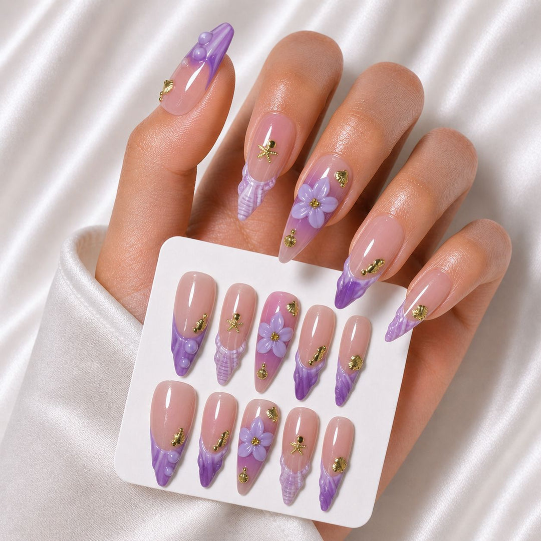 Floral 3D Nail Art Extensions Bowlift