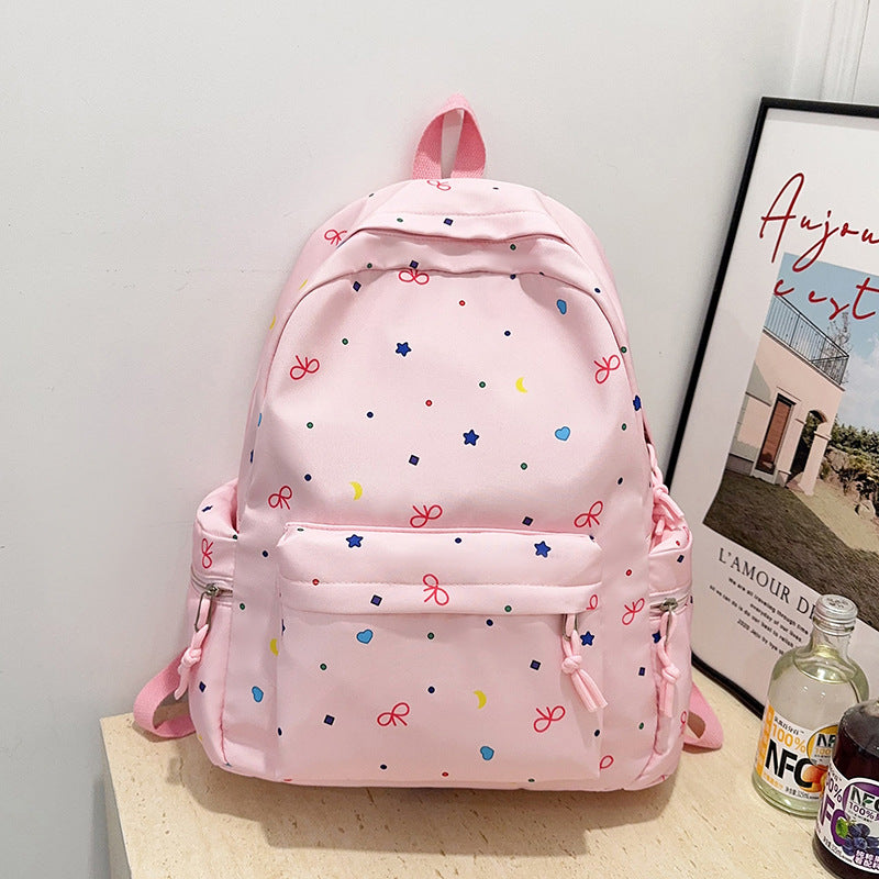 Playful Patterned School Backpack