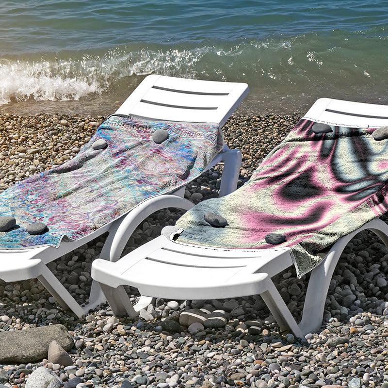 Beach towel made of skin-friendly microfiber with a creative pattern mix Bowlift