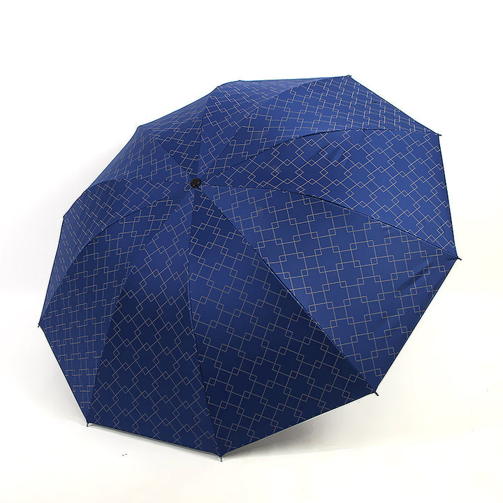 Women's Folding Umbrella with Modern Geometric Pattern Bowlift