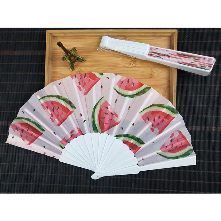 Ladies decorative fan with shimmering shell pattern Bowlift