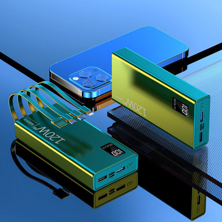 High-performance power bank with integrated fast charging ports and LCD display Bowlift