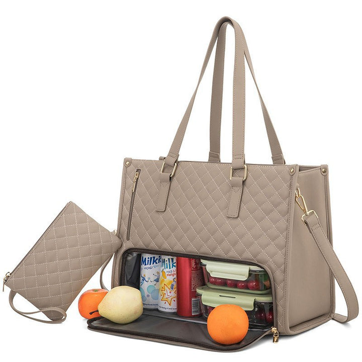 Insulated Multi-Compartment Lunch Tote