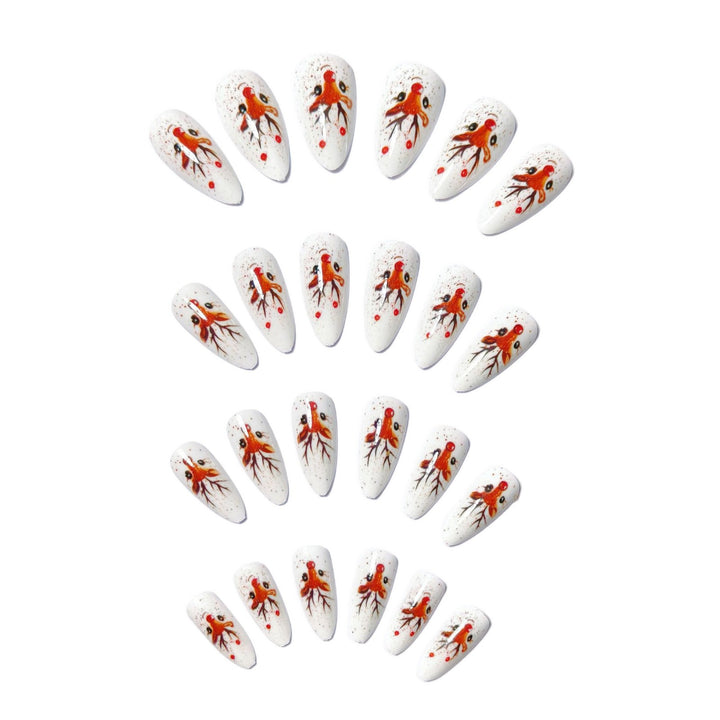 Artifical nails with Festive Reindeer Motif Bowlift