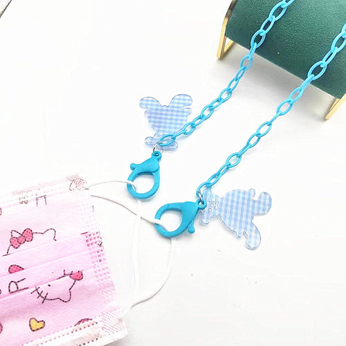 Glasses strap made of transparent resin with rainbow pendant Bowlift