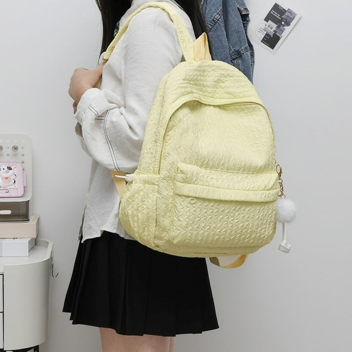 Textured Quilted Backpack