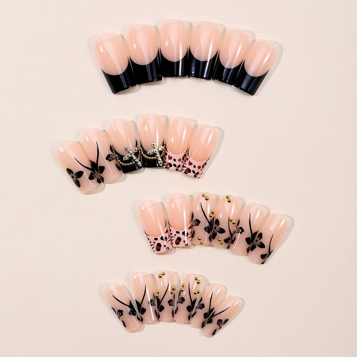 Artistic Press-On Nail Extensions Bowlift