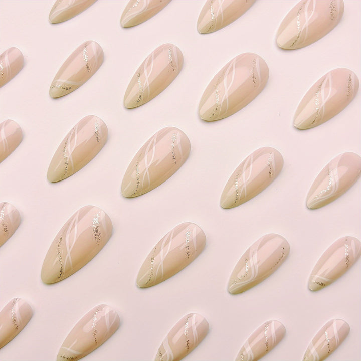 Elegant Marble Effect Nail Art Bowlift