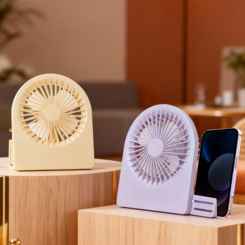 Portable table fan with USB connection and flexible tilt Bowlift