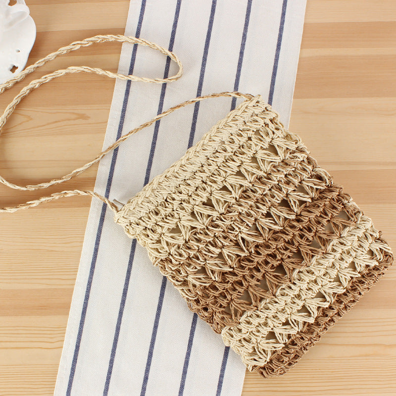 Hand-knotted crossbody bag with innovative fabric Bowlift