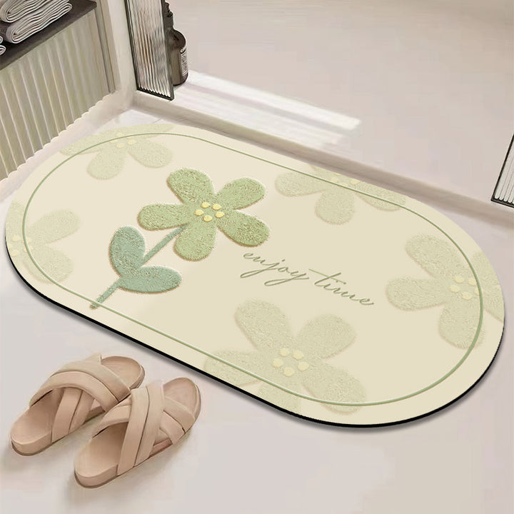 Chic Inspirational Floral Bath Mat