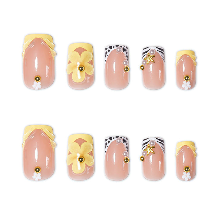 Floral 3D Nail Art Enhancements Bowlift