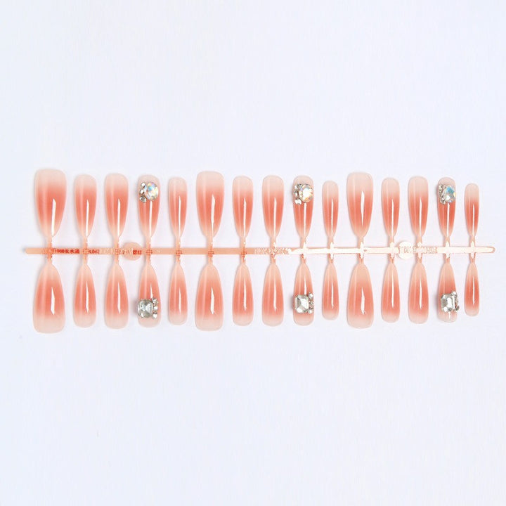 Artificial nail set with elegant crystalline accents Bowlift