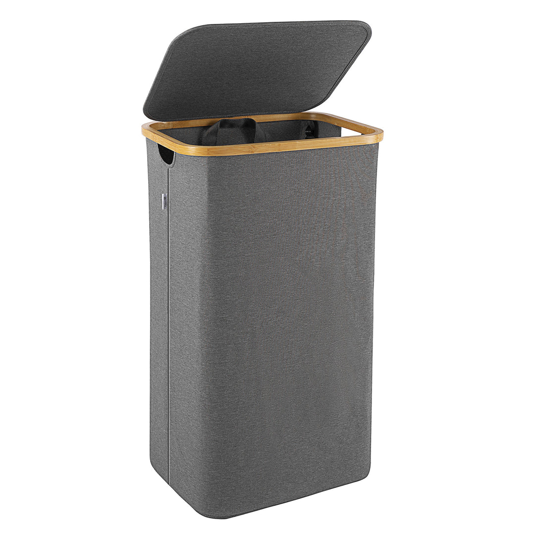 High-quality laundry basket with bamboo lid Bowlift