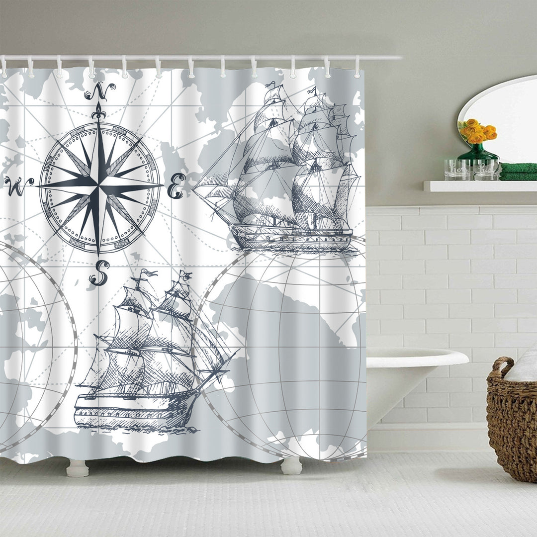 Floral Patterned Bathroom Shower Curtain Bowlift