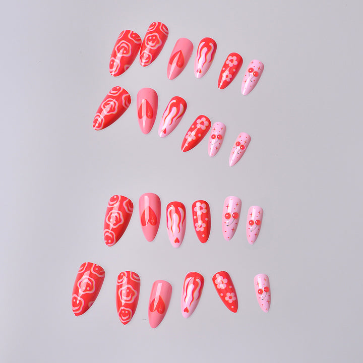 Artistic Press-On Nail Design Set Bowlift