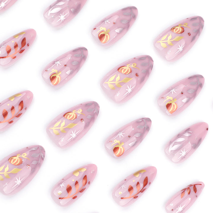 Artistic acrylic nails with elegant floral design Bowlift