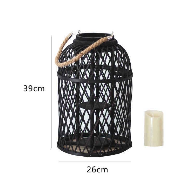 Decorative lantern made of braided material Bowlift
