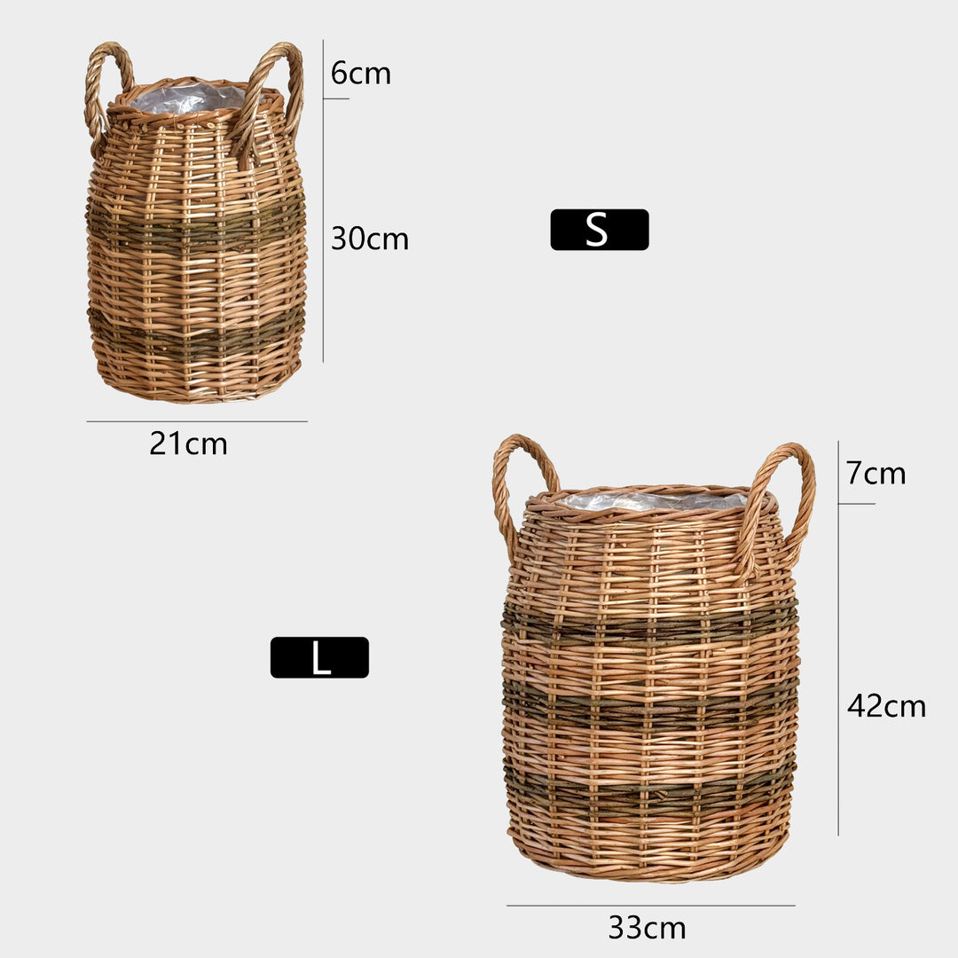 Handcrafted storage basket with natural fiber Bowlift