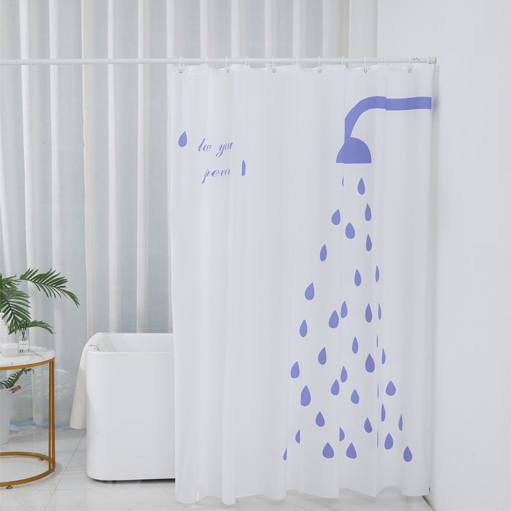 Inspirational Water Drop Shower Curtain Bowlift