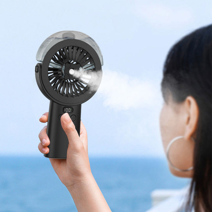 Ladies portable multifunctional hand fan with digital control Bowlift
