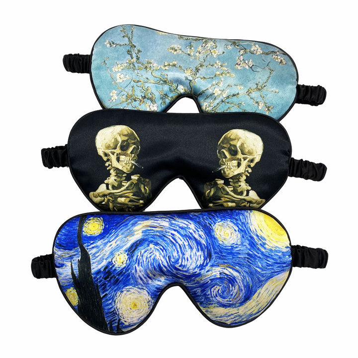 Unisex soft ergonomic sleep mask with contoured eye area and adjustable elastic band Bowlift