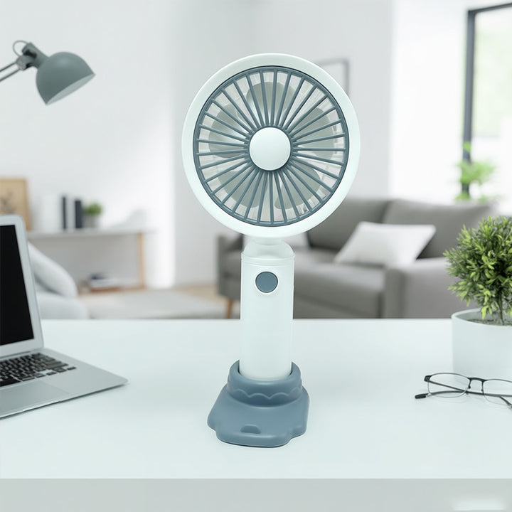Women's Portable Hand Fan with Ergonomic Design and USB Charging Option Bowlift
