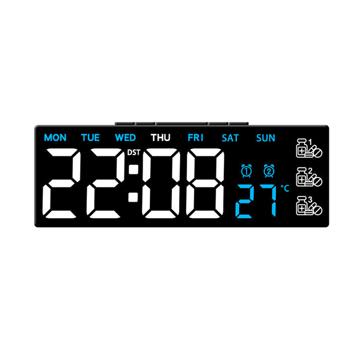 Digital LED desk clock with temperature and day of the week display Bowlift