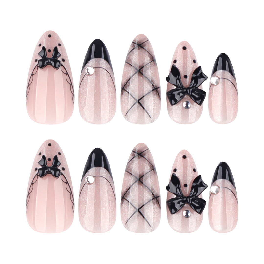Artful acrylic nails with elegant floral accents Bowlift