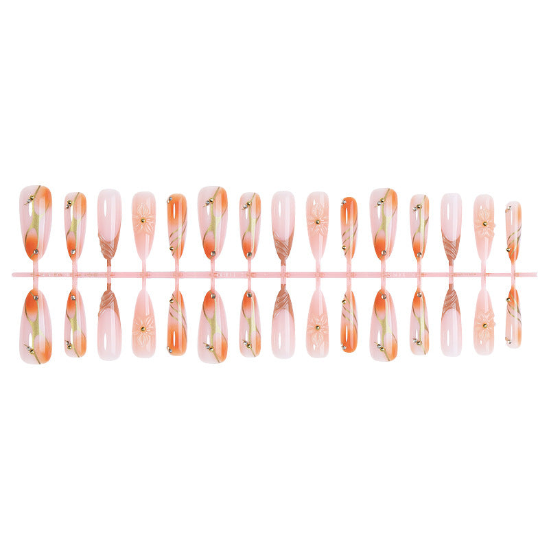 Nail art set with floral designs and glitter accents Bowlift