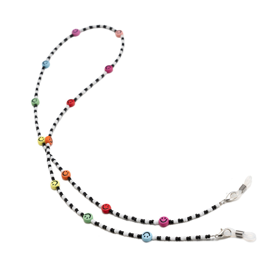 Colorful Smiley Beaded Eyewear Chain Bowlift