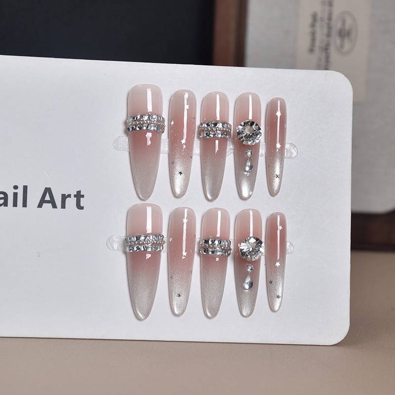 Elegant Floral Design Press-On Nail Extensions Bowlift