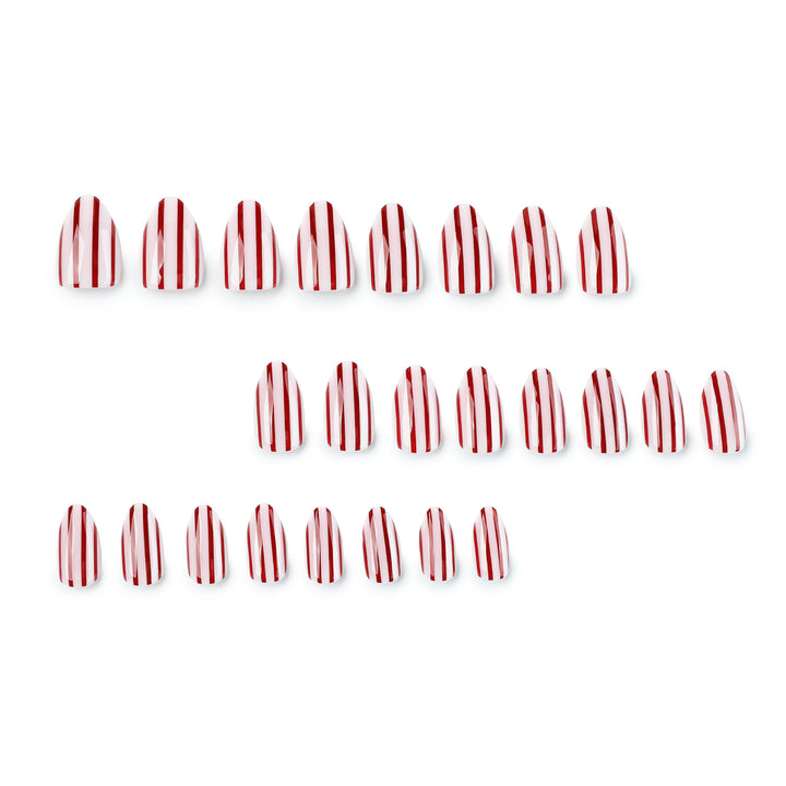 Artistic nail art with striped design Bowlift
