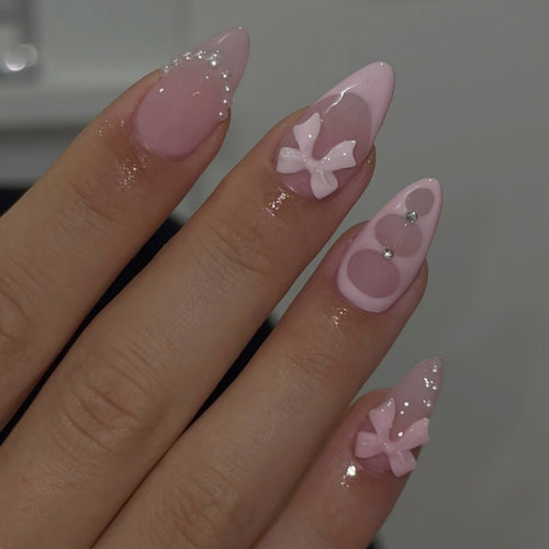 Artful stiletto nails with delicate accents Bowlift