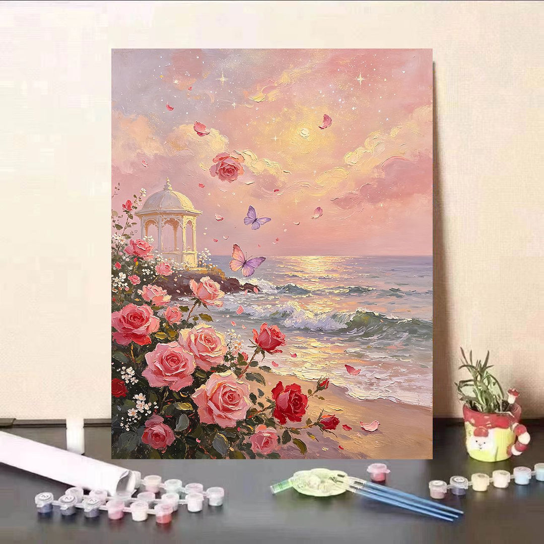 DIY Floral Landscape Paint by Numbers Kit Bowlift