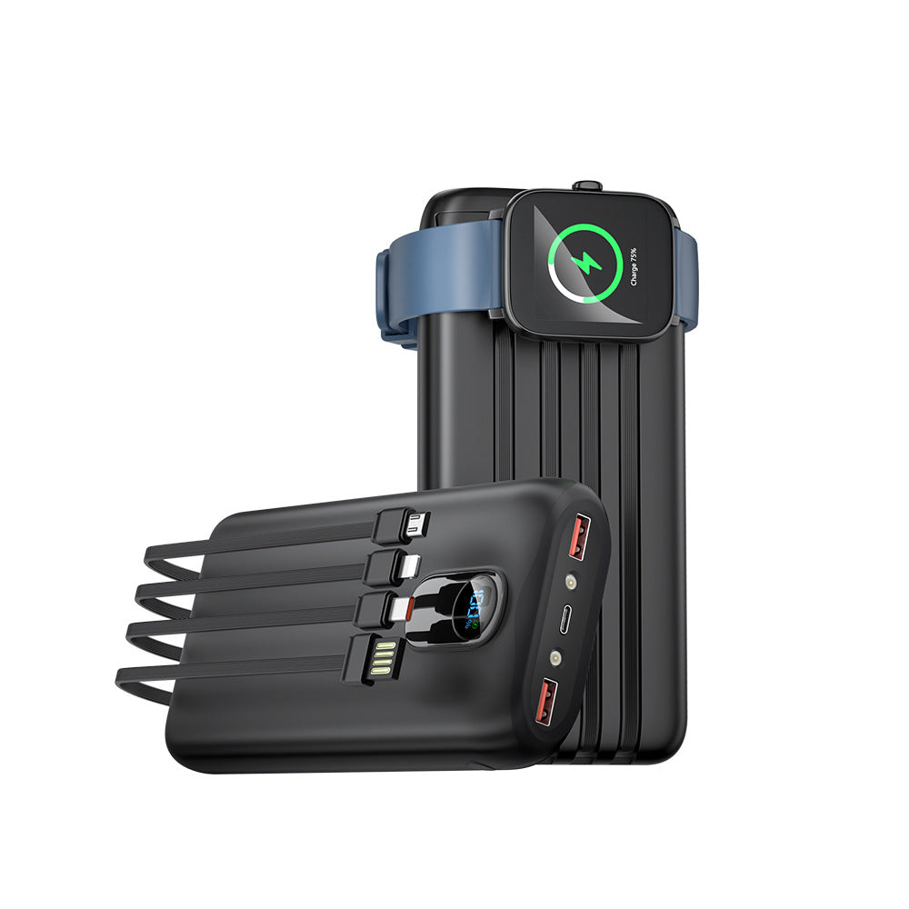 Portable power bank with fast inductive charging and multiple USB ports Bowlift