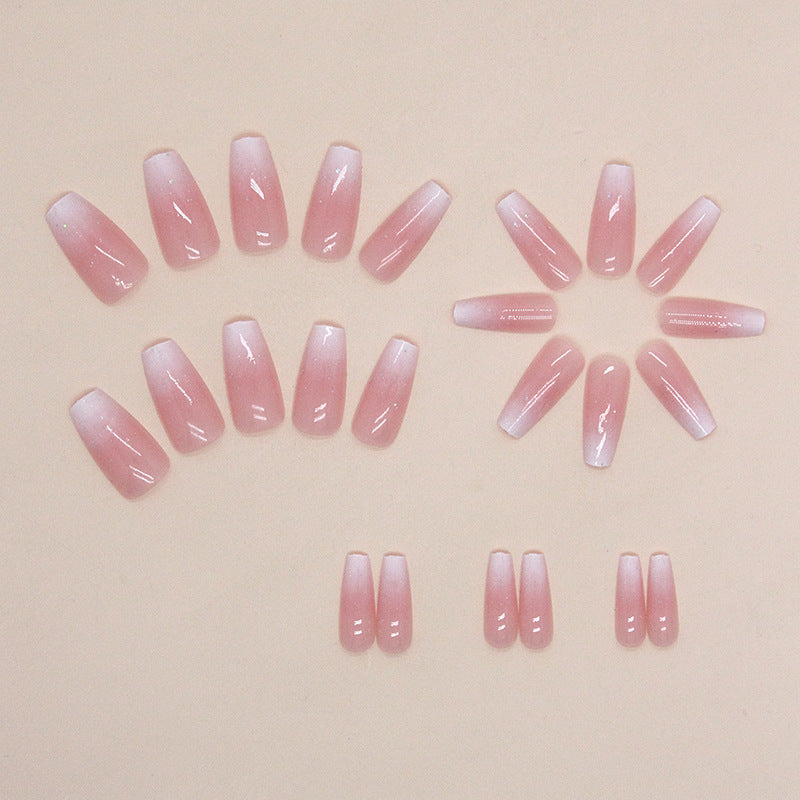 Art nails with elegant gradient and high gloss finish Bowlift