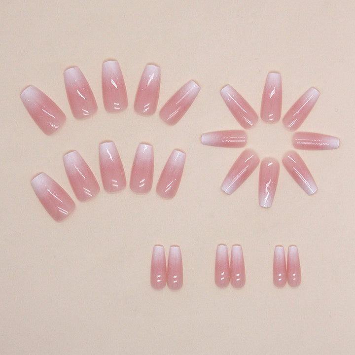 Art nails with elegant gradient and high gloss finish Bowlift