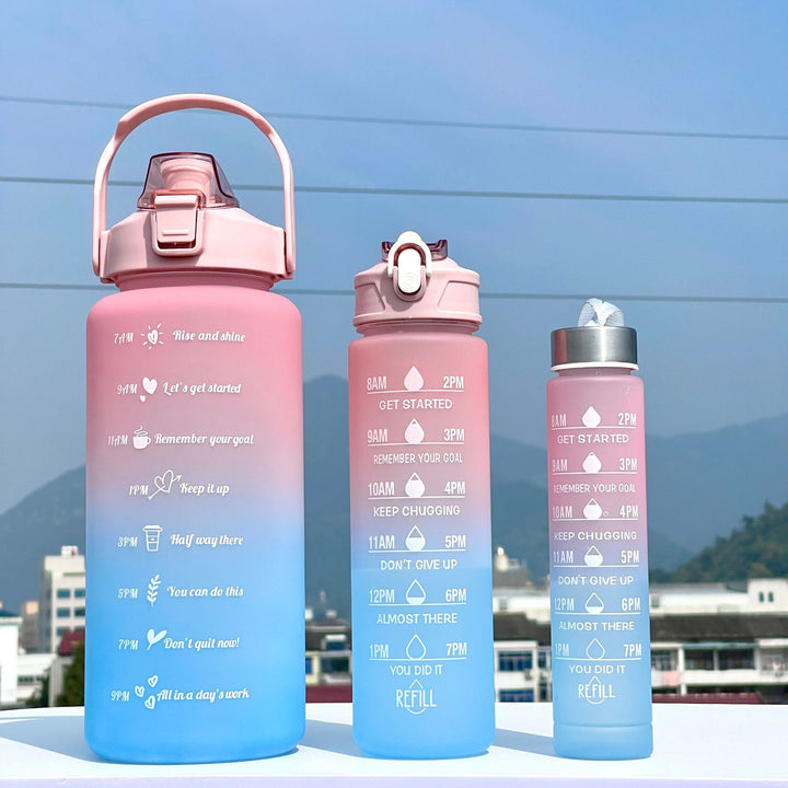 Unisex Motivating Water Bottle with Time Markings Bowlift
