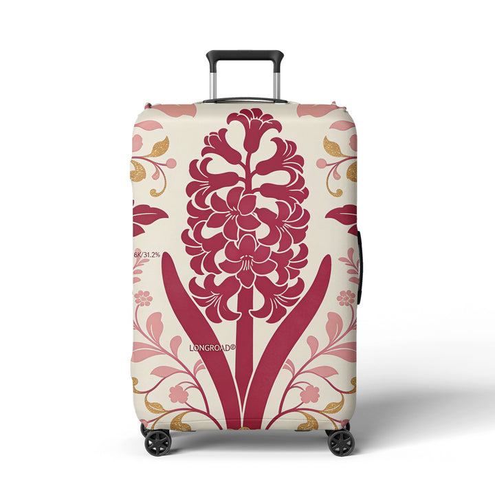 Women’s suitcase cover with floral lavender pattern Bowlift