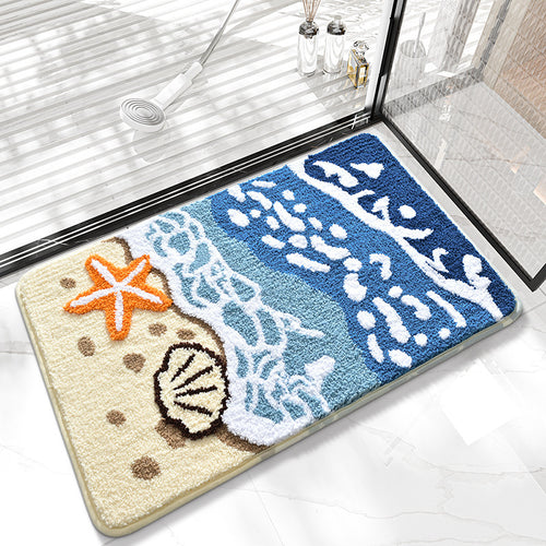 Coastal-Inspired Plush Bath Mat