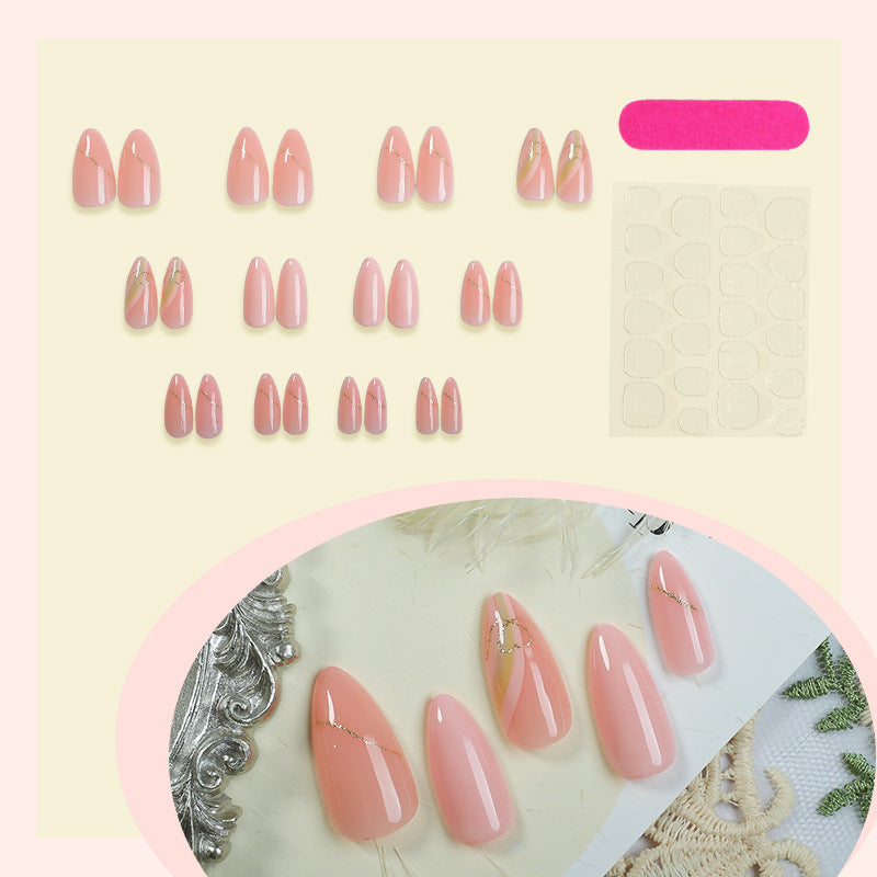 Artificial nail set with elegant, floral design Bowlift