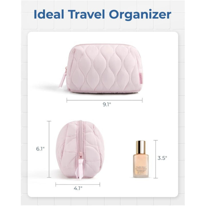 Cosmetic Organizer Bag with Cross Pattern Bowlift