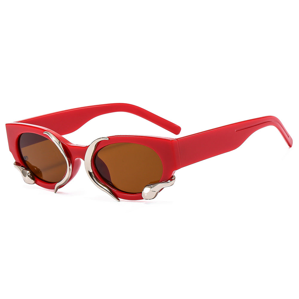 Women's designer sunglasses with a unique, sculptural frame Bowlift
