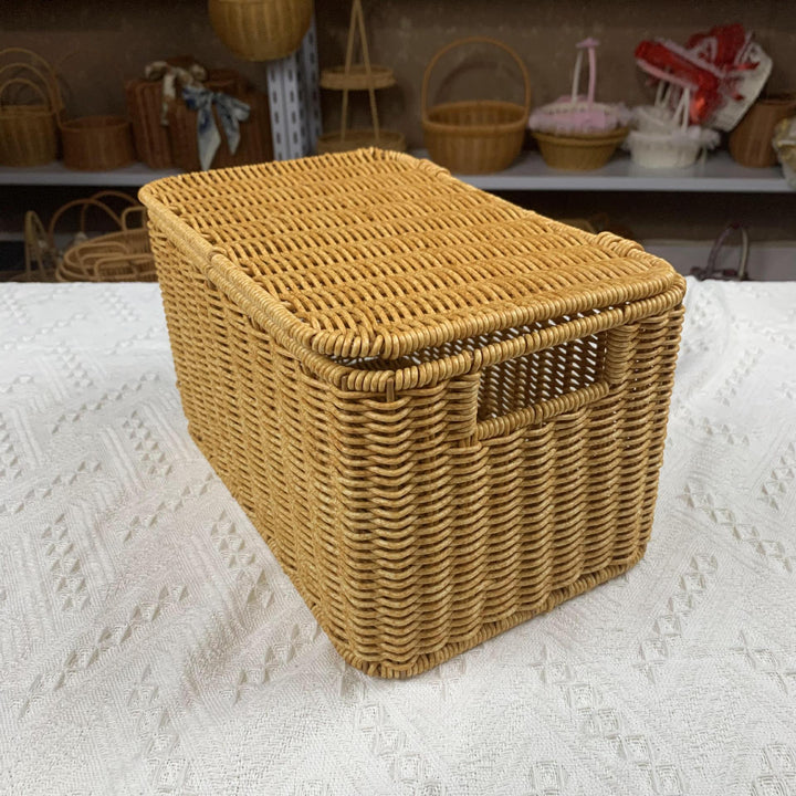 Contemporary Rectangular Woven Storage Bin Bowlift