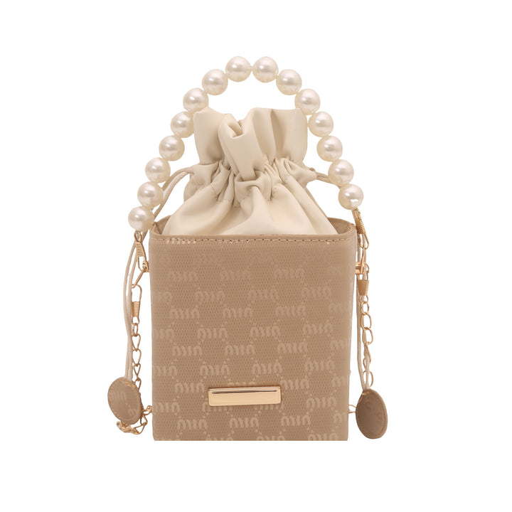 Elegant Pearl-Handled Mini Bucket Bag Bowlift