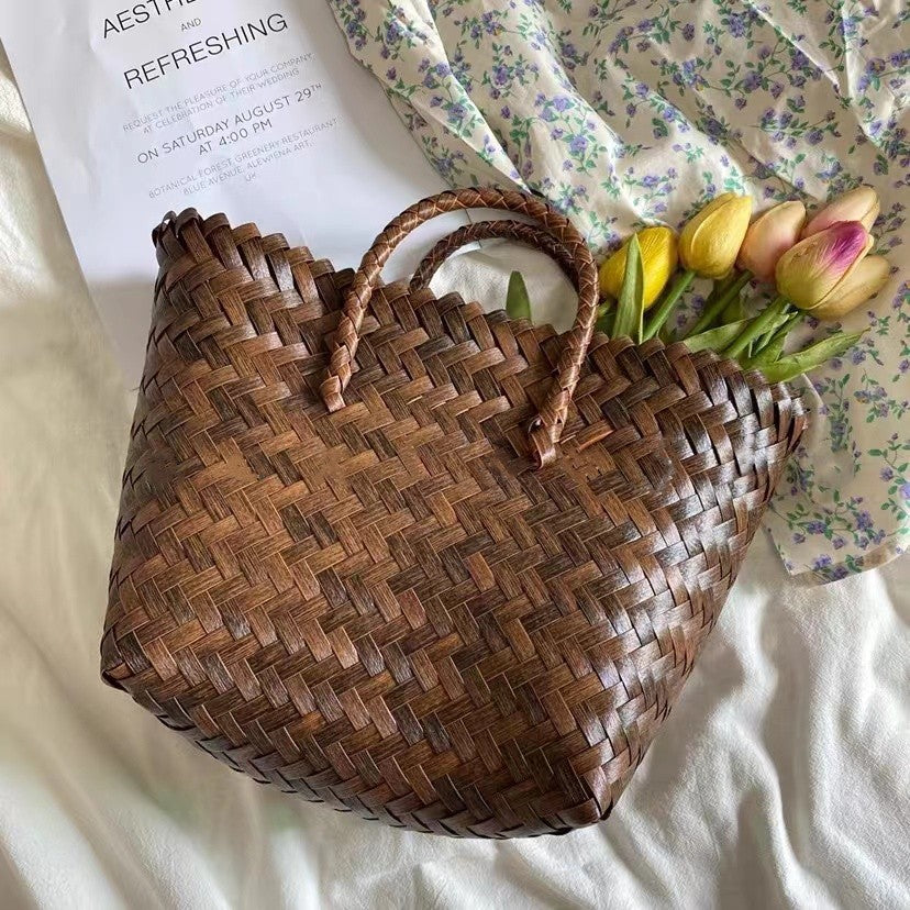 Elegant Woven Tote Bag Bowlift