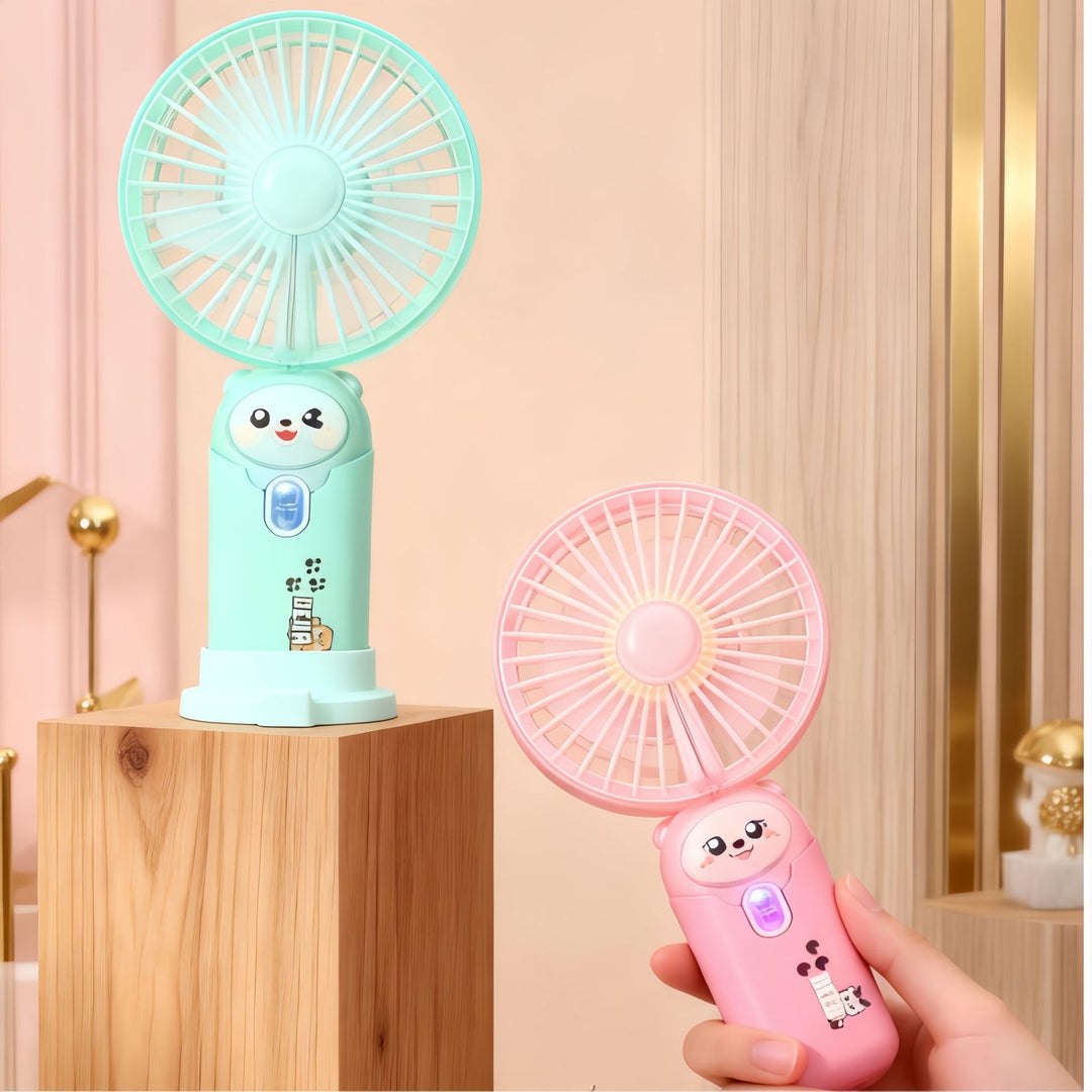 Women's portable handheld fan with cute bear design Bowlift