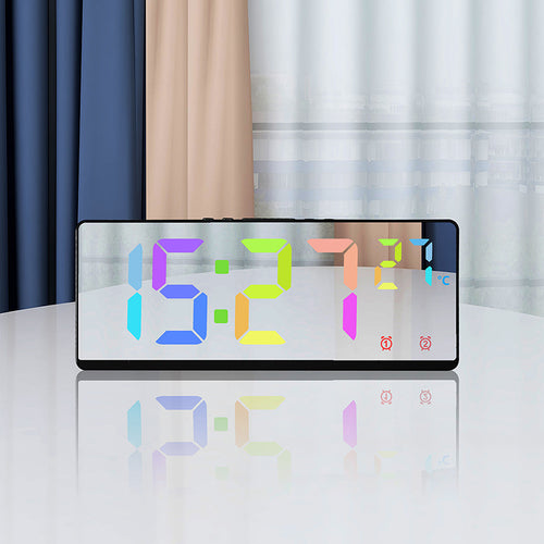 Digital alarm clock with temperature sensor and mirror function Bowlift