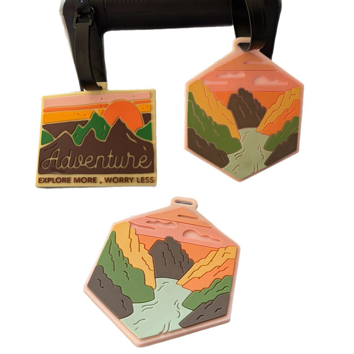 Adventure-Themed Silicone Luggage Tag Bowlift